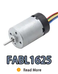 Motor eléctrico de CC sin escobillas de rotor interno FABL1625 con controlador incorporado