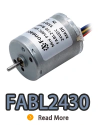 Motor eléctrico de CC sin escobillas de rotor interno FABL2430 con controlador incorporado
