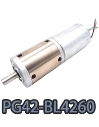 pg42-bl4260 Motor eléctrico de CC con reductor planetario de metal pequeño de 42 mm.webp